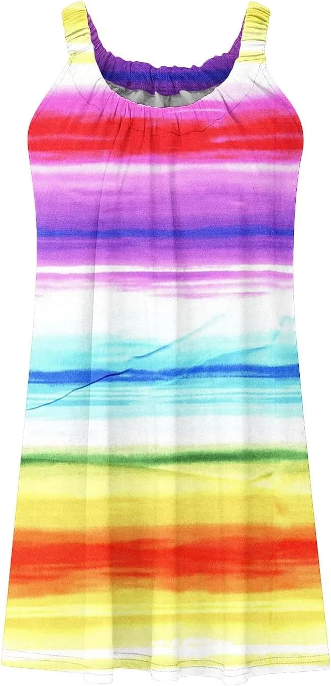Sleeveless Womens Summer Dresses Aline Mini Dress Swing Dress Solid Color Vacation Beach Dress Casual Dress