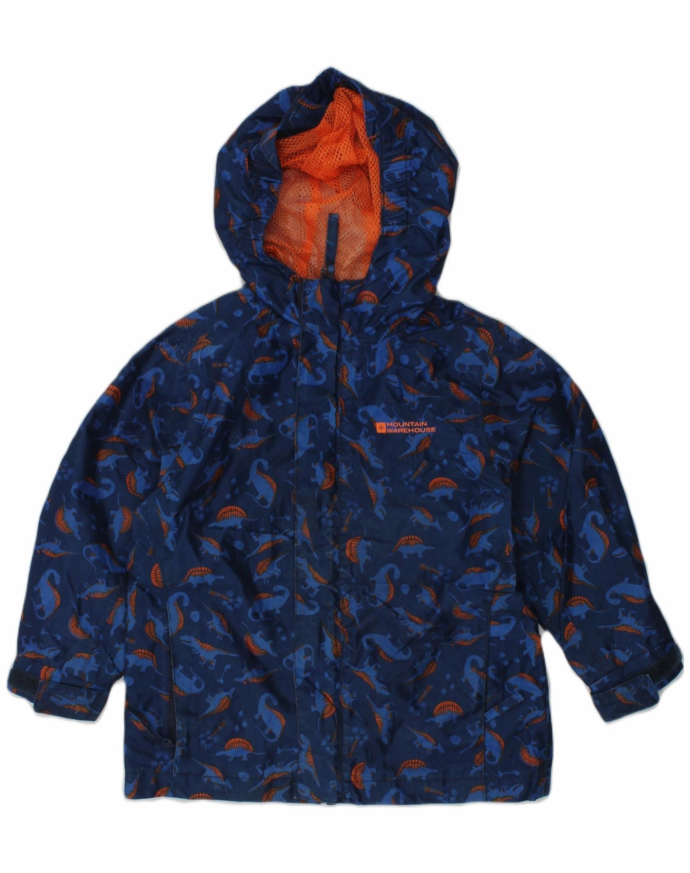 platform Dry MOUNTAIN WAREHOUSE Boys Hooded Rain Jacket 2-3 Years Blue Animal Print