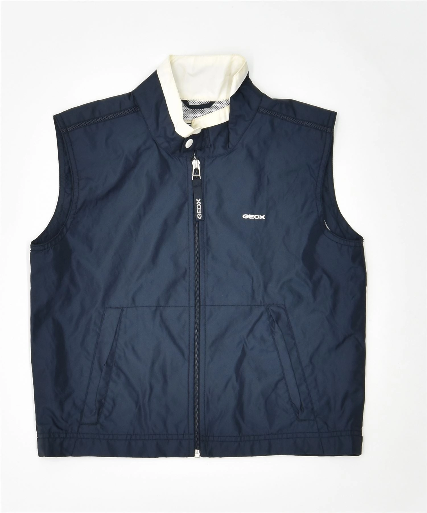 GEOX Boys Gilet 10-11 Years Navy Blue Nylon Fashion Ease