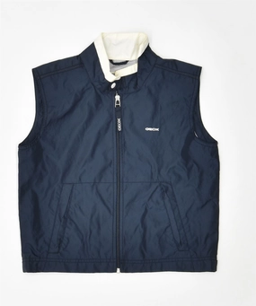 GEOX Boys Gilet 10-11 Years Navy Blue Nylon Fashion Ease