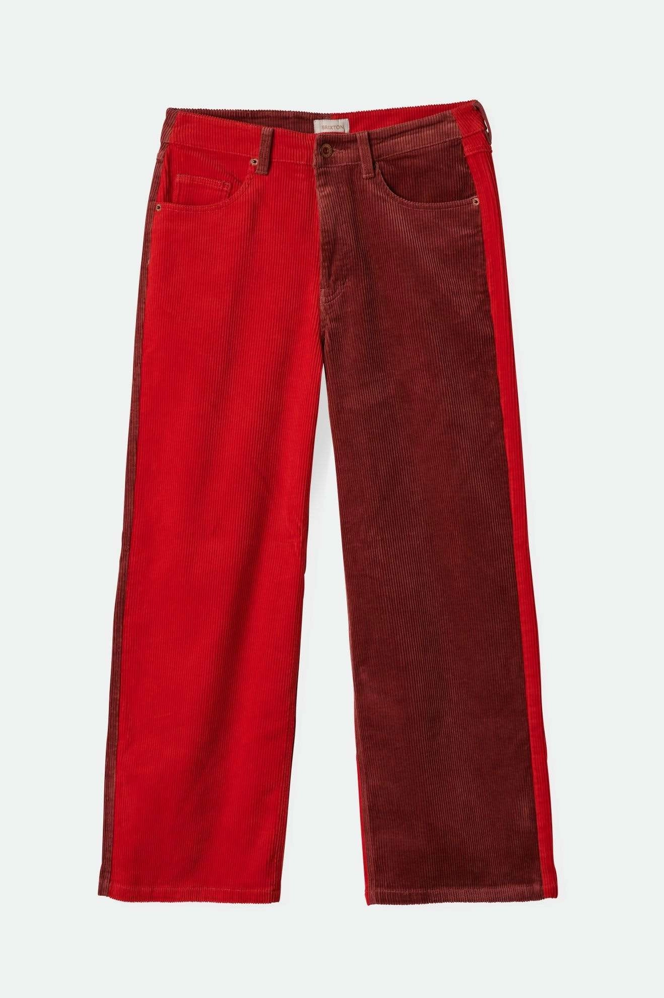 Margo Cropped 5-Pocket Pant - Cowhide/Mars Red Cord Easy Motion