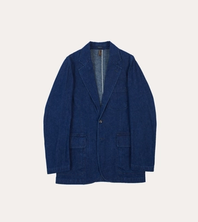 Indigo Cotton-Linen Games Blazer Mk. I Formal Look Work Wearable