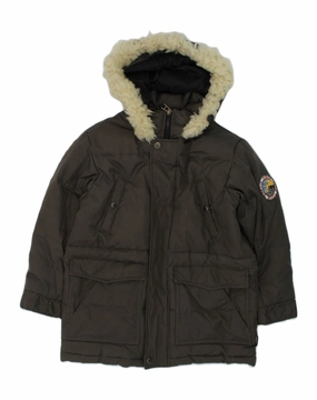 GEOX RESPIRA Boys Hooded Padded Jacket 5-6 Years Black Polyester Upgrade