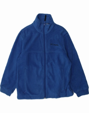 COLUMBIA Boys Fleece Jacket 7-8 Years Blue Polyester Field Tested