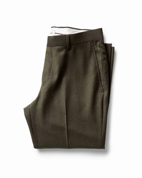 GussetedCrotch Anti Odor Technology The Stevens Trouser in Black Olive Wool Flannel