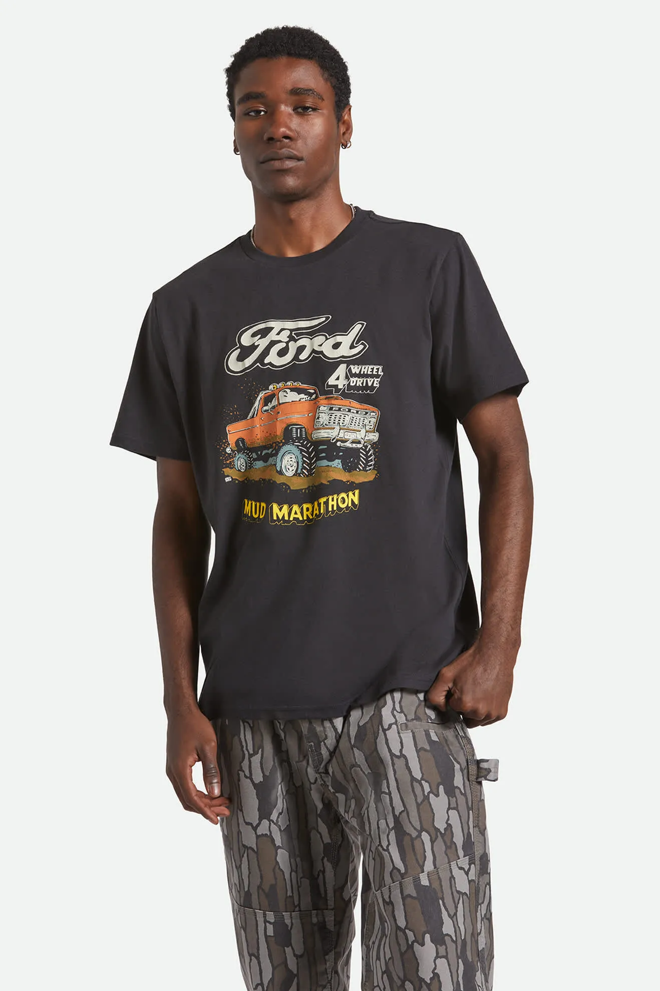 Casual Chic Look UVProtectionFinish Ford Mud Marathon S/S Standard T-Shirt - Burnt Rubber