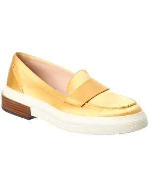 TOD??s Satin Loafer Coffee Path