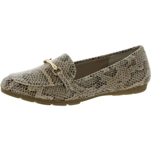 Womens Faux Leather Slip On Loafers Professional Choice Preppy Mood