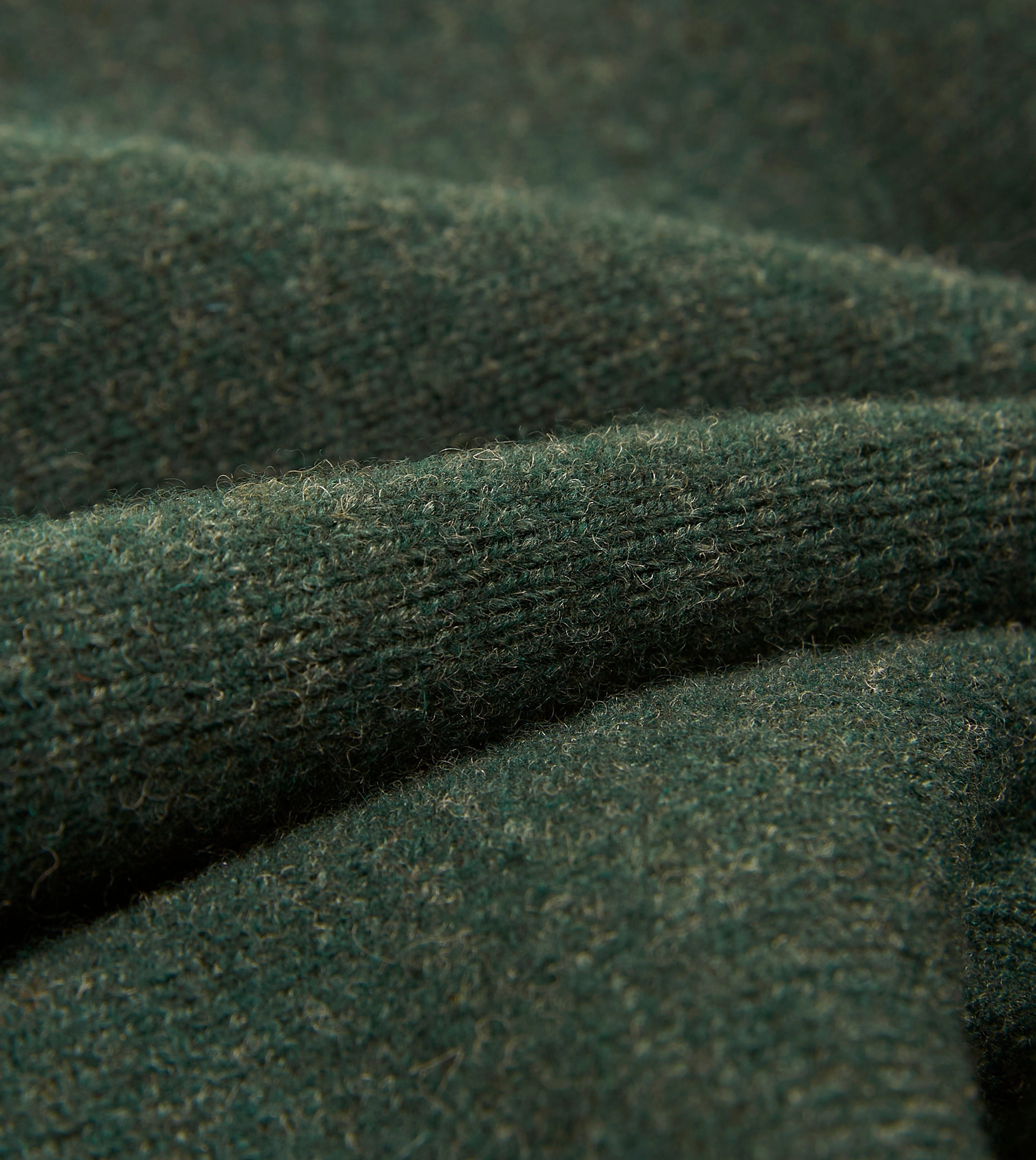 Green Lambswool Sleeveless Cardigan WaffleKnit Texture