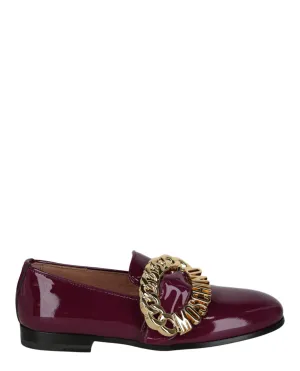 Classic Footwear Logo Buckle Loafers