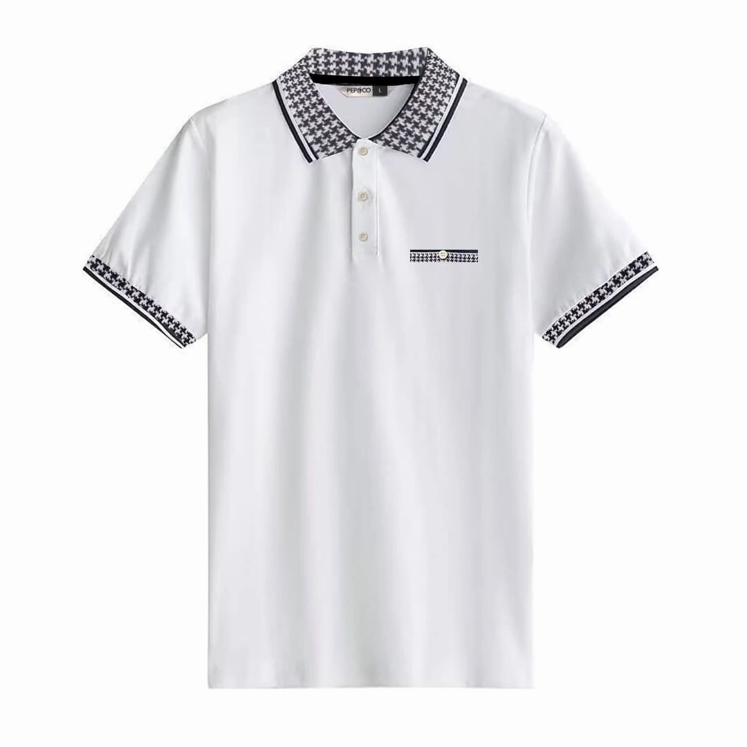 Breathable Mesh Panels Pep&Co White Men Polo