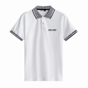 Breathable Mesh Panels Pep&Co White Men Polo