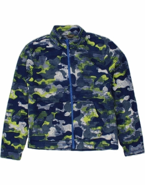 EDDIE BAUER Boys Fleece Jacket 10-11 Years Medium  Blue Camouflage Evaluation