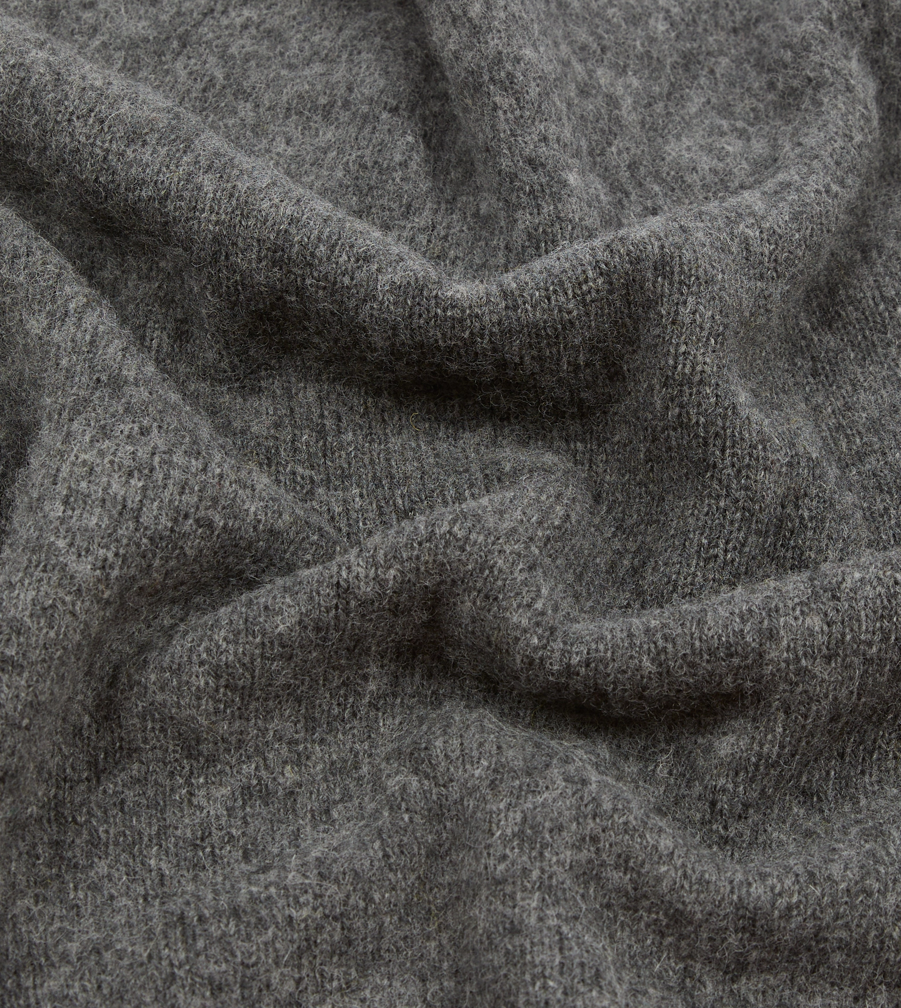 Autumn Fashion Unisex Fit Charcoal Brushed Shetland Crew Neck Jumper