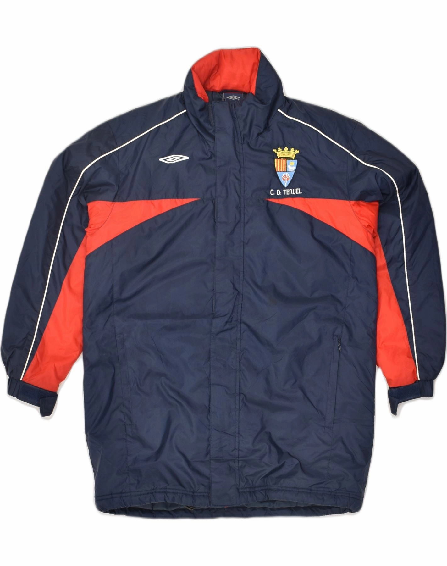 Slim-fit Adventure Wear UMBRO Boys Padded Coat 11-12 Years Navy Blue Polyester