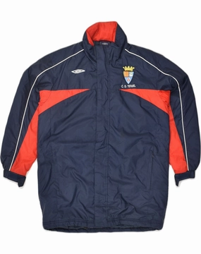 Slim-fit Adventure Wear UMBRO Boys Padded Coat 11-12 Years Navy Blue Polyester