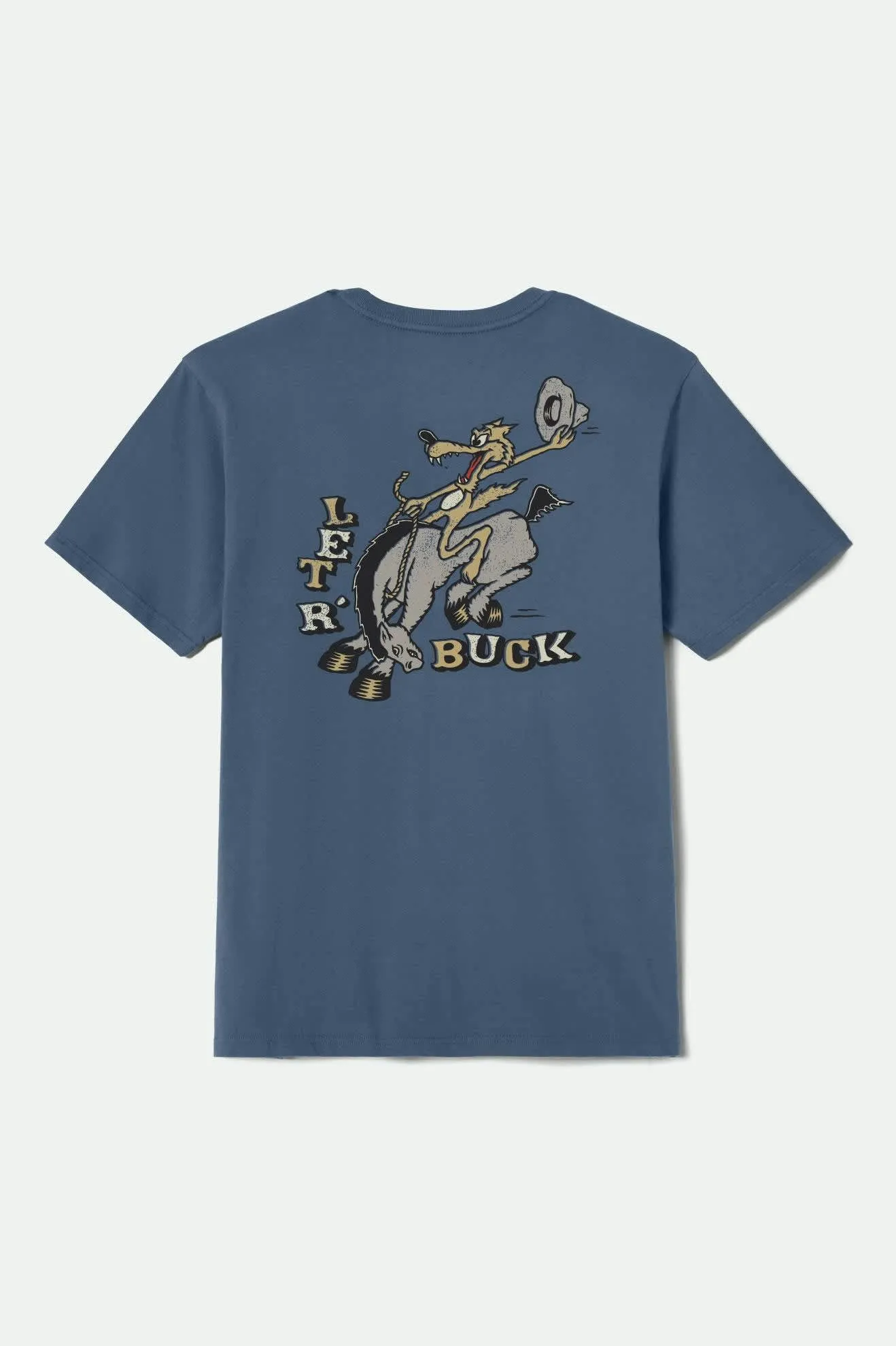 Buck Club S/S Standard T-Shirt - Harbor Blue Daily Outfit Style FlexibleKnit