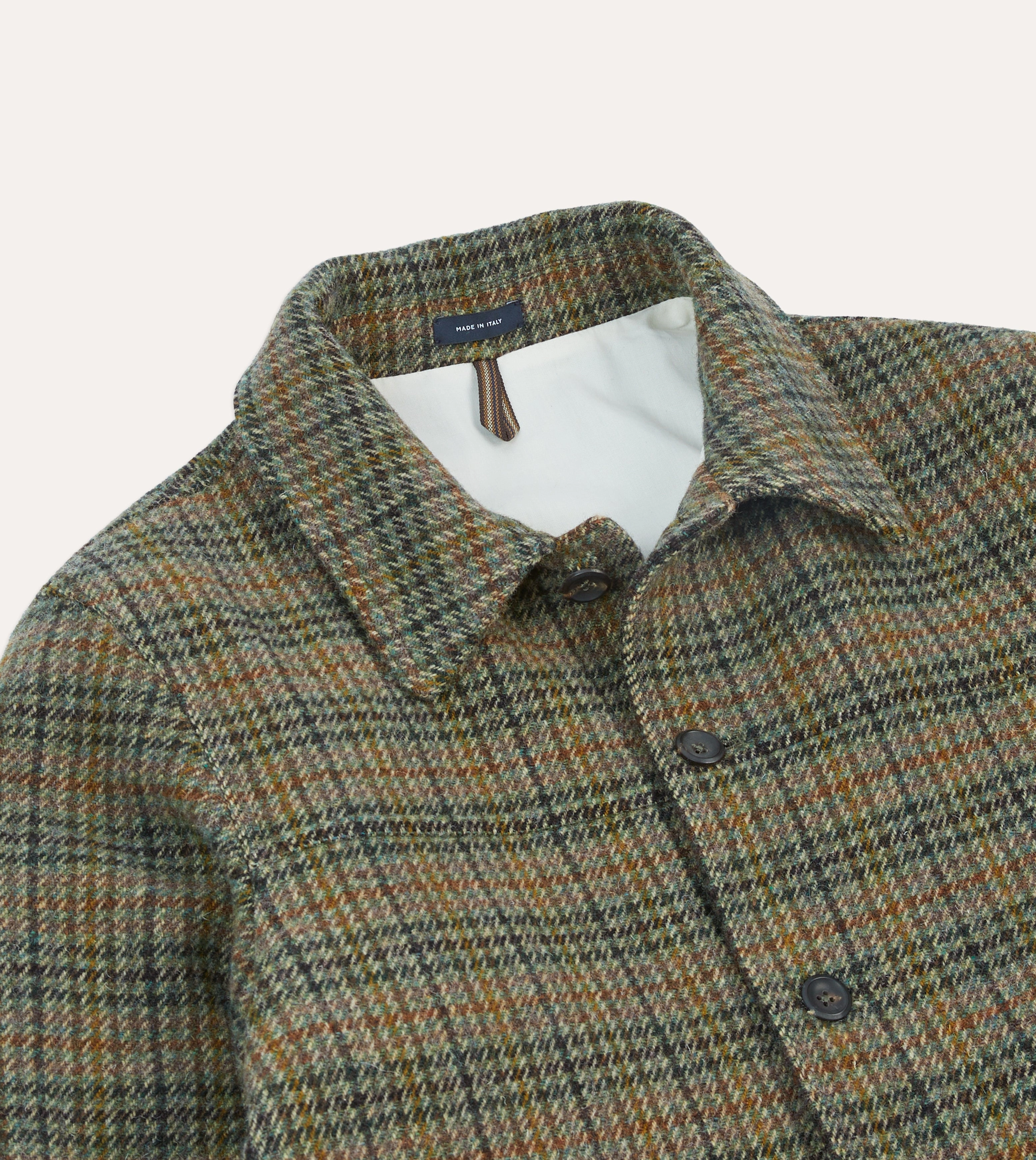 long sleeved Green Check Tweed Donkey Jacket