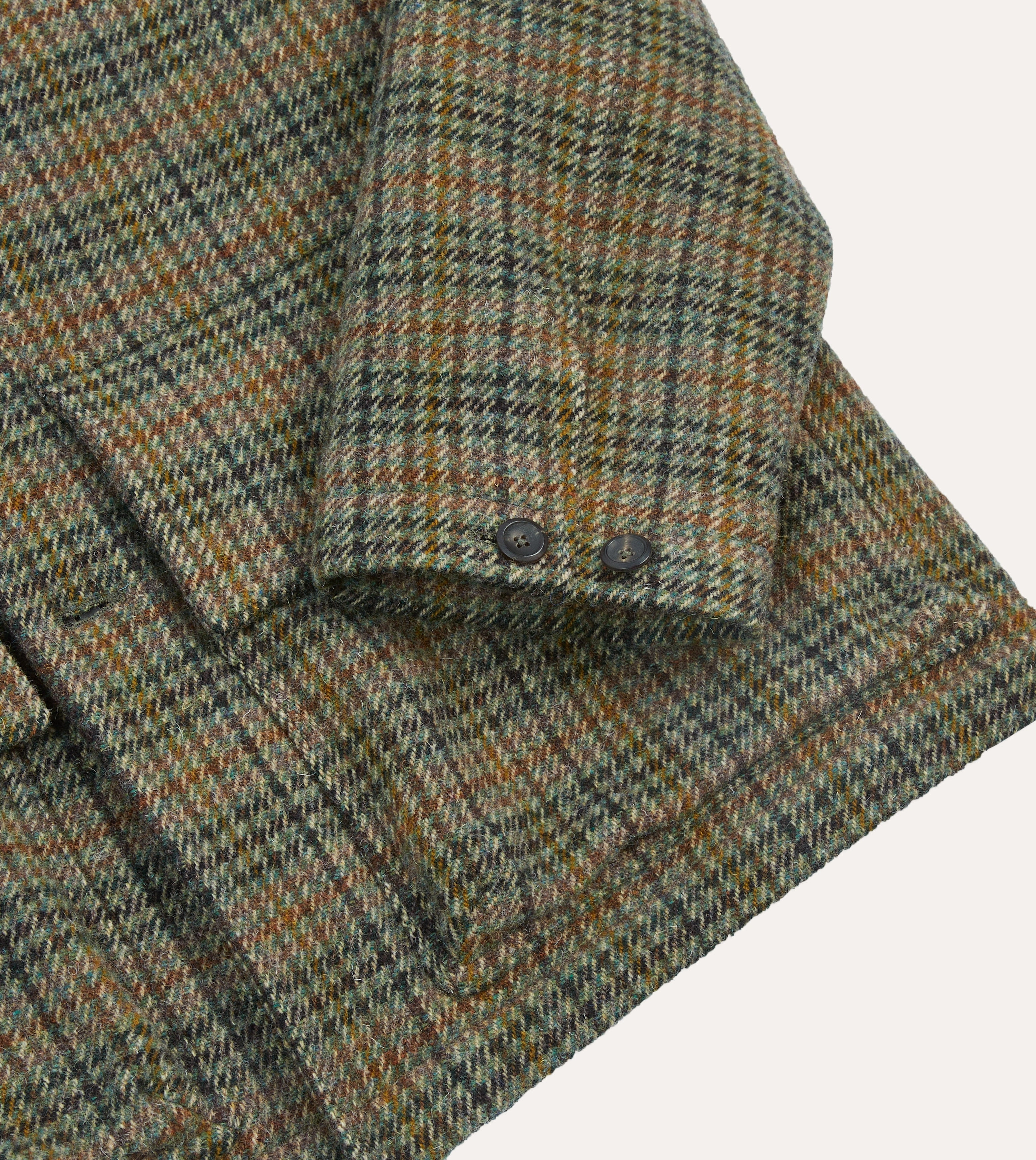 Green Check Tweed Donkey Jacket Insulated Wear
