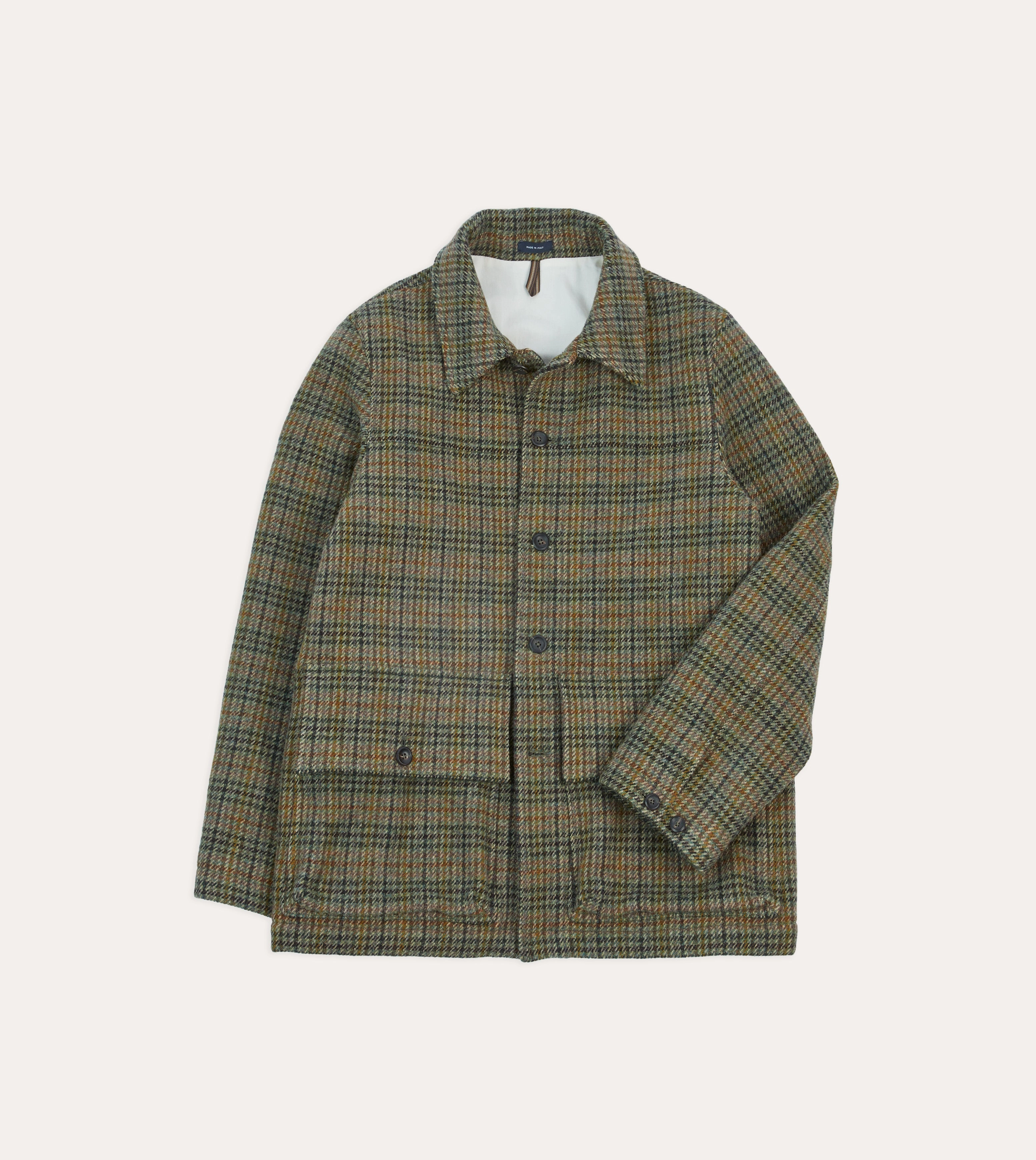 Aid Green Check Tweed Donkey Jacket
