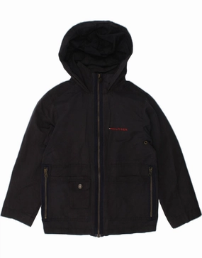 Launch TOMMY HILFIGER Boys Hooded Windbreaker Jacket 7-8 Years Navy Blue