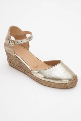Thick sole Bow Edge Aldea Leather Platform Espadrille (Women)