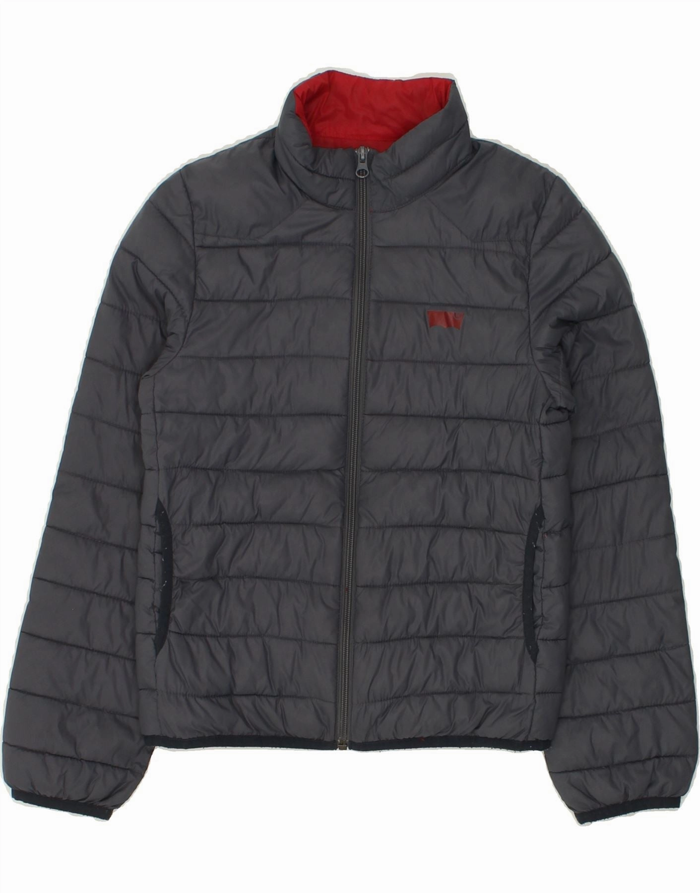 size - inclusive LEVI'S Boys Padded Jacket 11-12 Years Grey