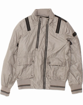 Survive Aid GEOX Boys Hooded Bomber Jacket 5-6 Years Grey Polyester