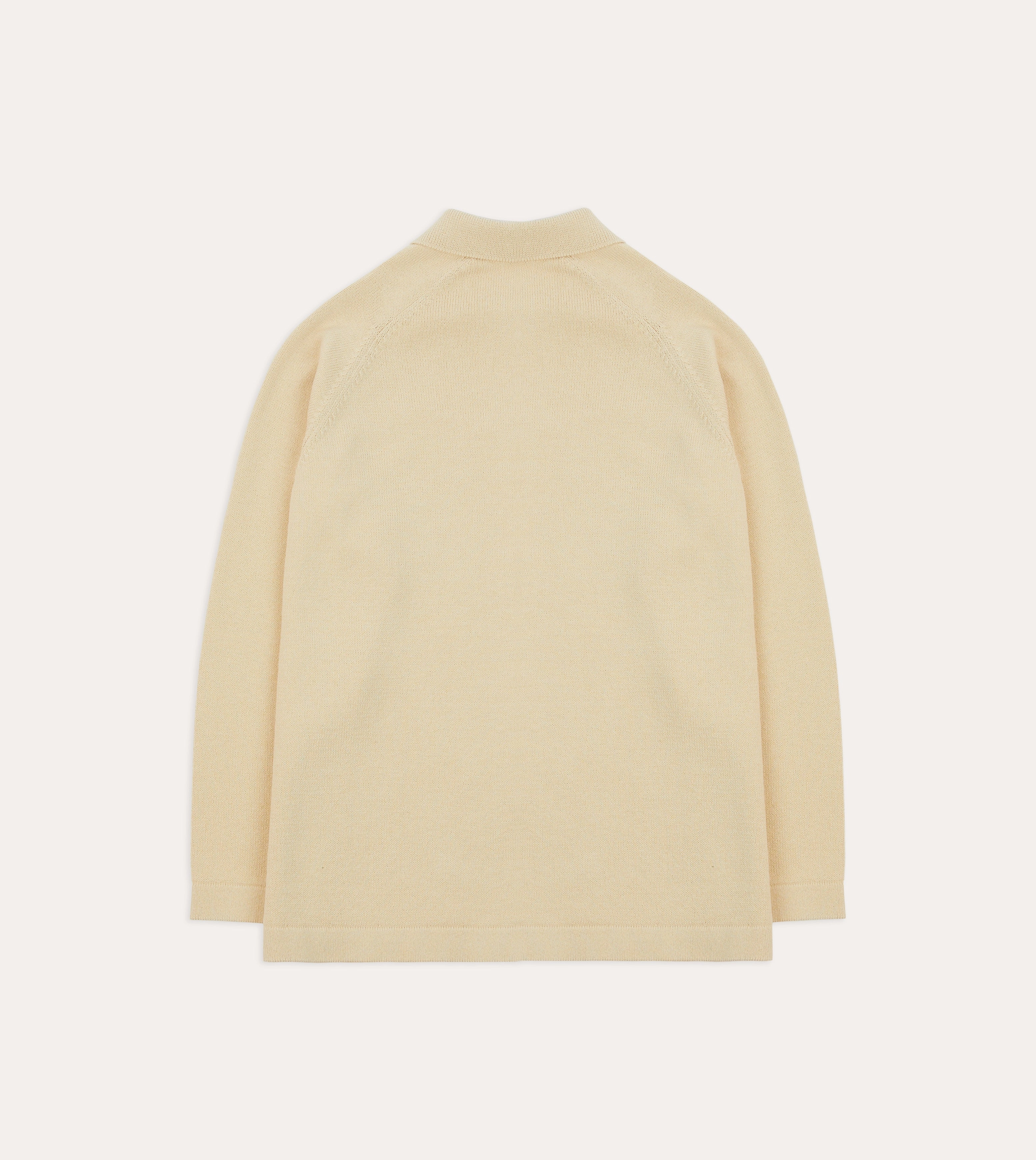 EcoFriendly Dyeing Functional Drape Sand Cotton Button-Through Knit