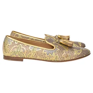 Smart Fit Trendy Shoes Giuseppe Zanotti Smoking Slippers in Multicolor Printed Leather