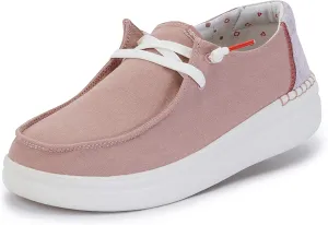 Weekend Outings All-day Comfort Hey Dude Womens Wendy Lace-Up Loafers - Chambray Rose