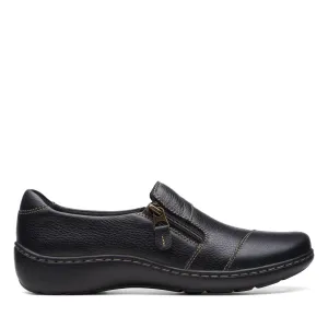 Neat Finish Grip Clear Clarks Cora Harbor in Black Leather