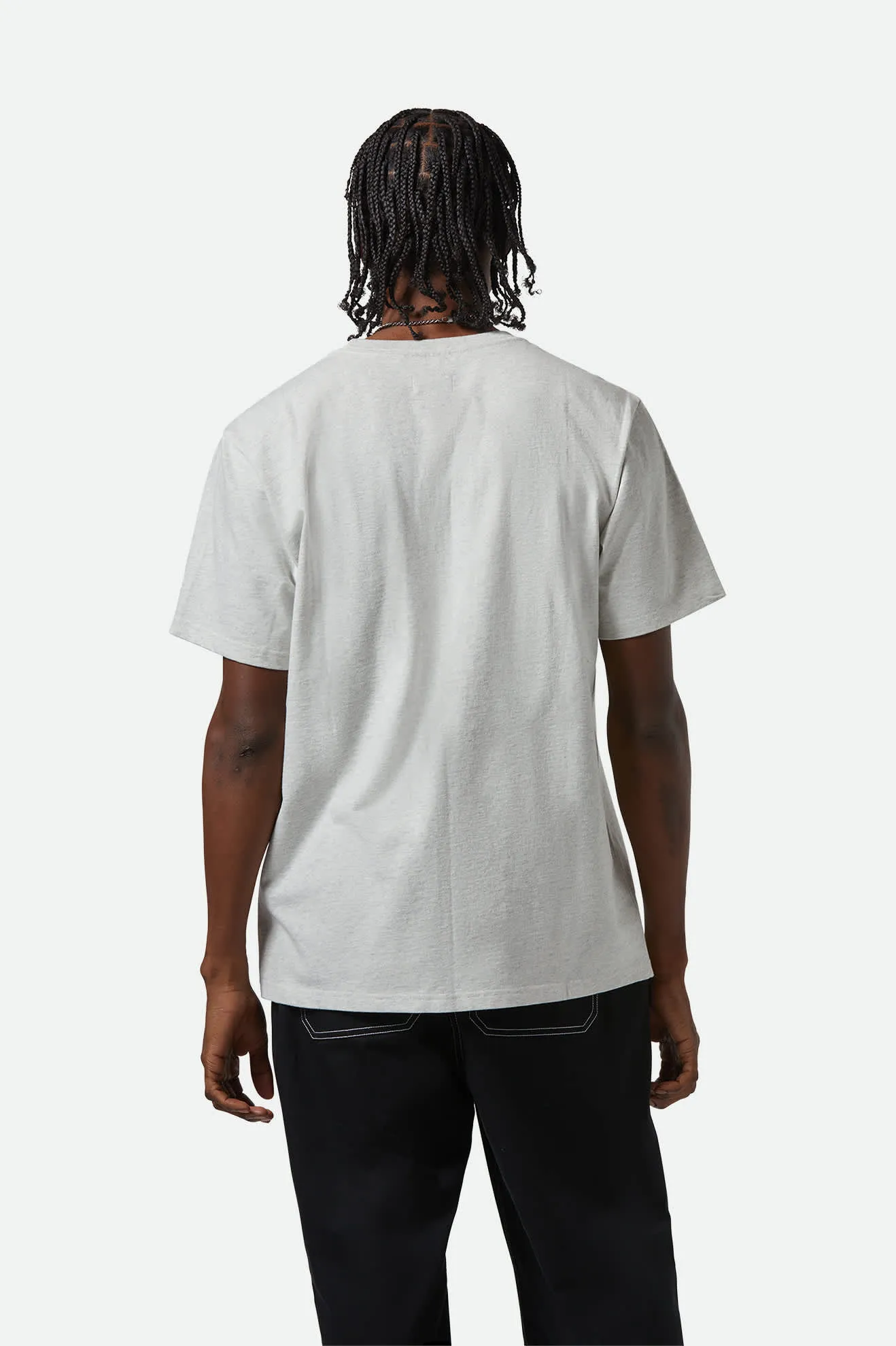 EcoFriendly Dye Embroidered Heavyweight Pocket T-Shirt - Heather Grey Ash
