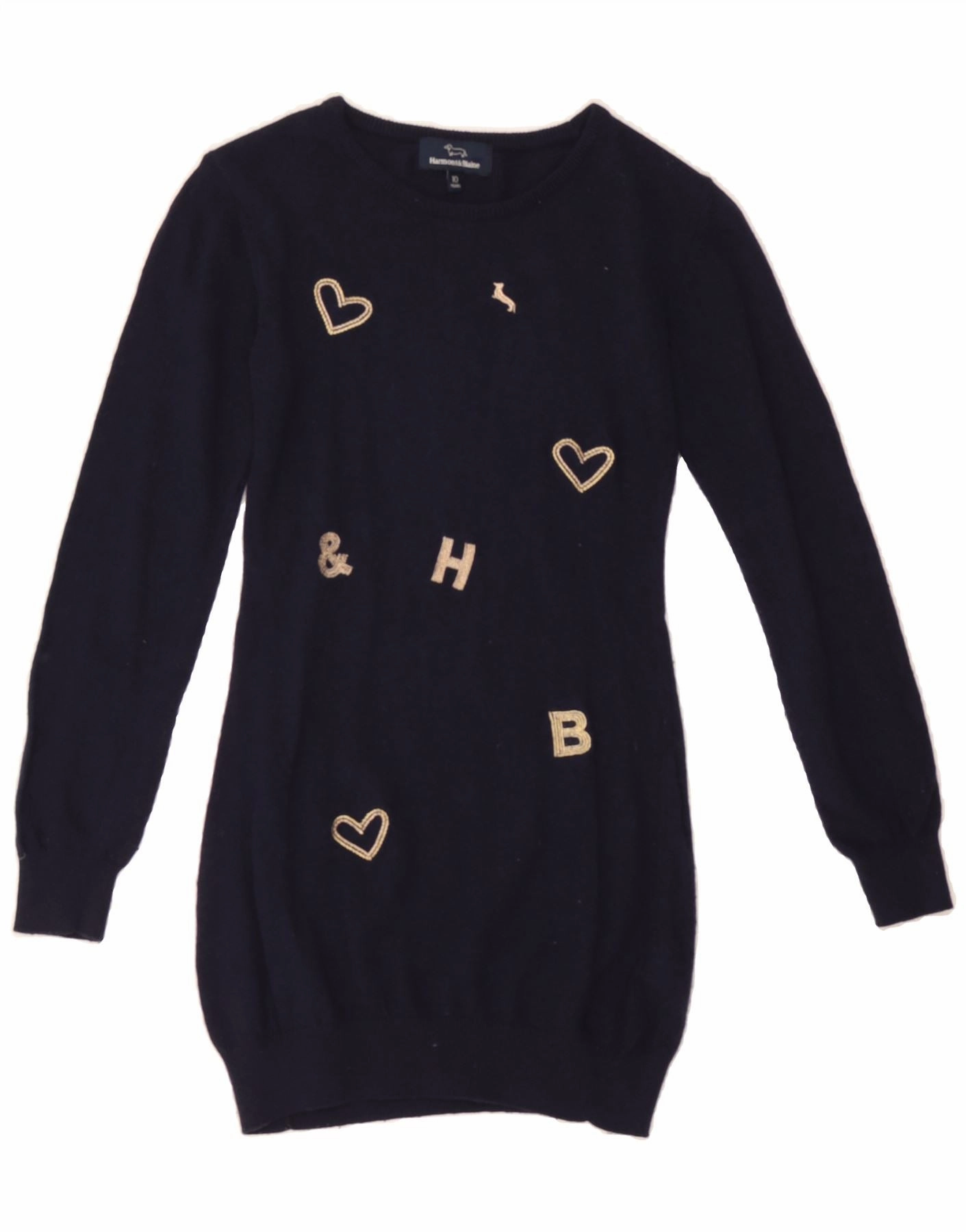 Resort-Wear HARMONT & BLAINE Girls Long Sleeve Jumper Dress 9-10 Years Navy Blue