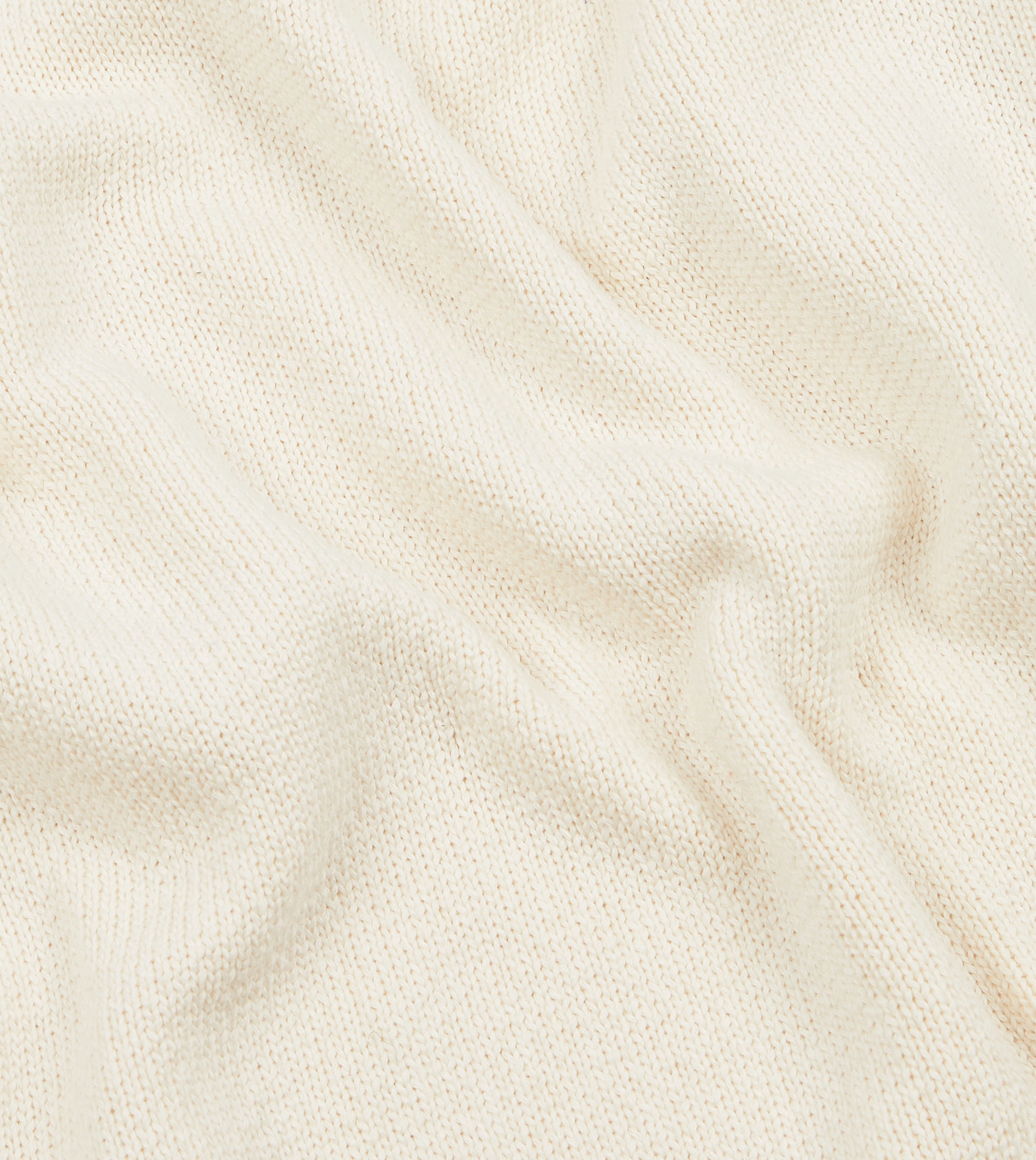 KnitCuff Reinforcements WaterRepellent Finish Ecru Cotton Mock Neck Jumper