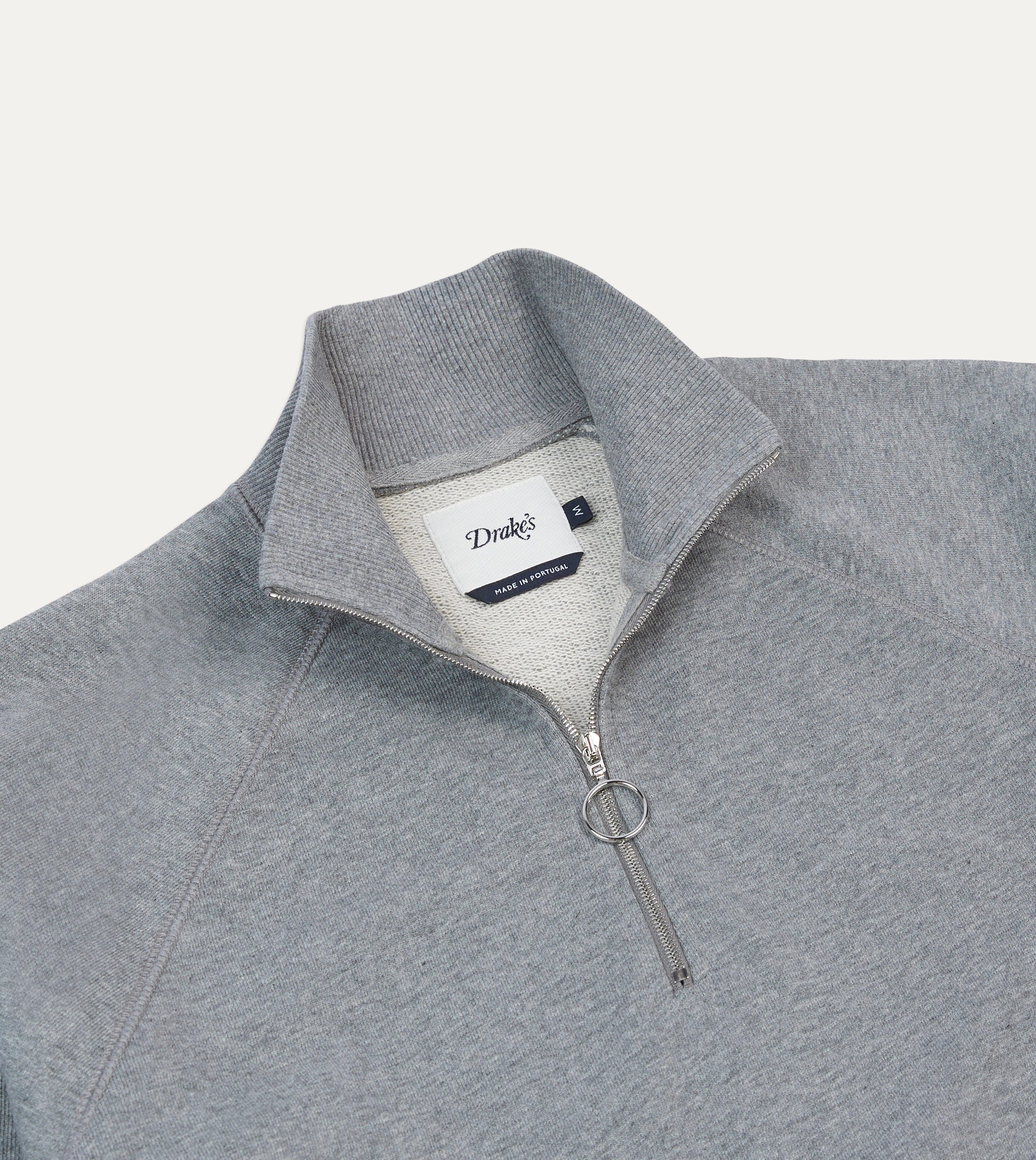 Grey Cotton Quarter Zip Sweatshirt Chill Layers