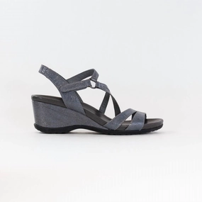 Women's Addyson Wedge Heels In Pewter Edgy Support Beach Stroll