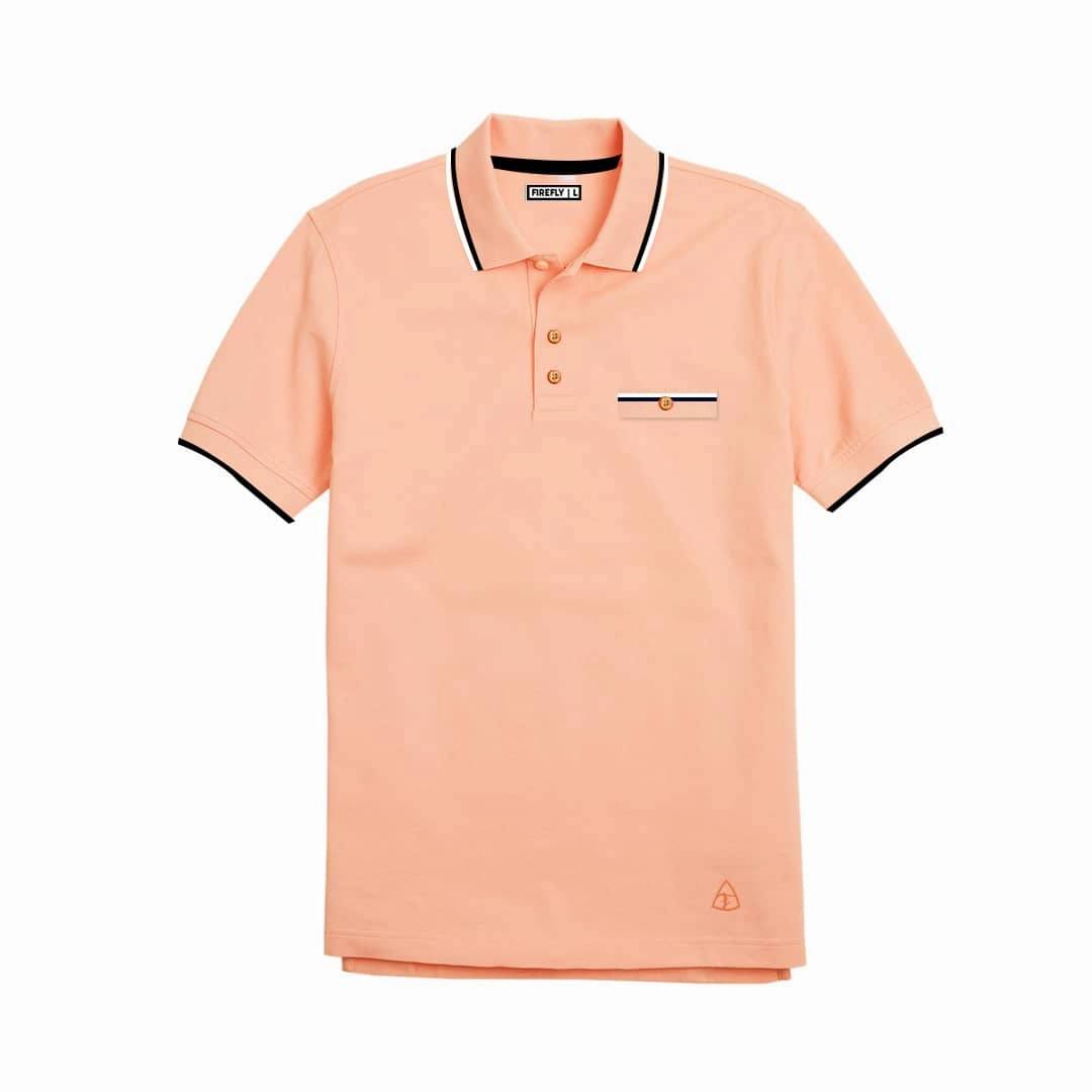 Fly Light Orange Men Polo Light Fit Wear