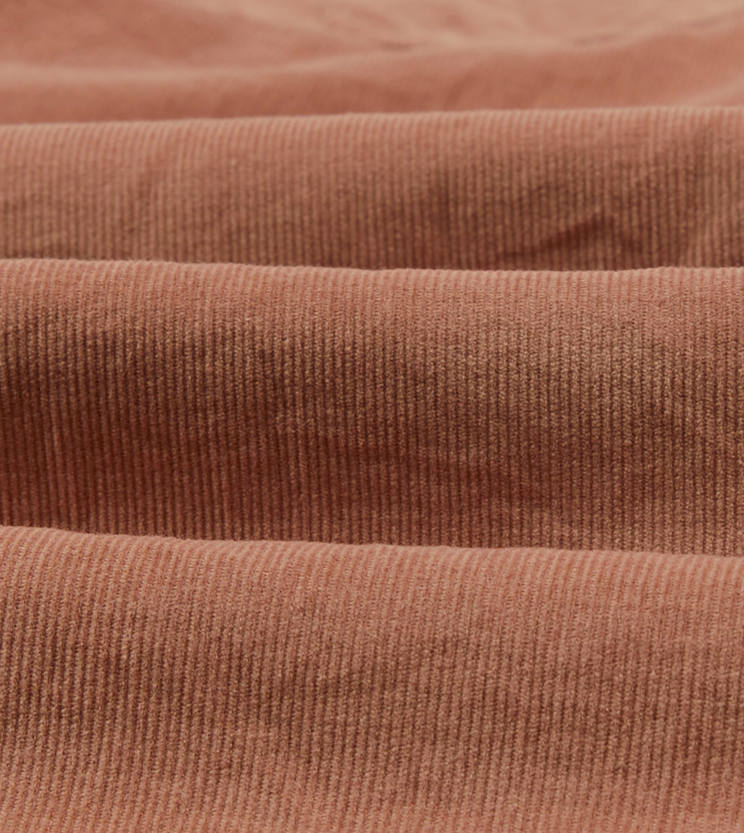 Washed Red Corduroy Two-Pocket Western Shirt Pastel Shade