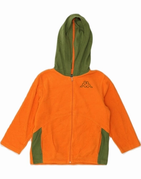 Fashion Active Weightless Construction KAPPA Boys Hooded Fleece Jacket 7-8 Years Orange Polyester