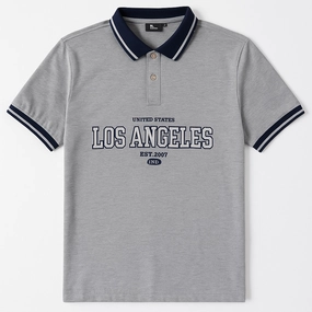 Los Angeles USA Grey Polo Perfect Layer