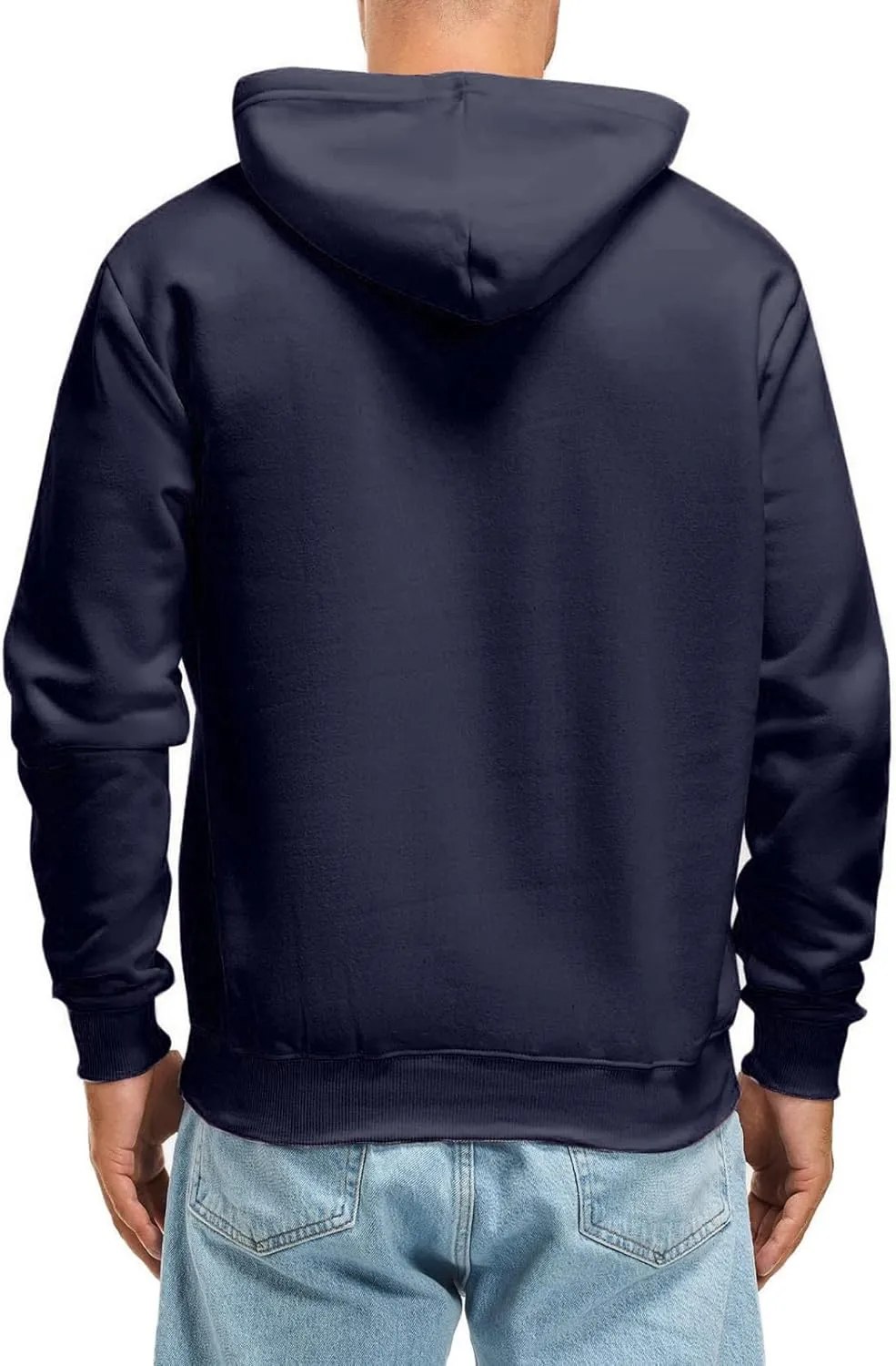 Solid Hoodies for Men Oversized Trendy Long Sleeve Drawstring Hooded Sweatshirts Casual Pullover Tops with Pockets