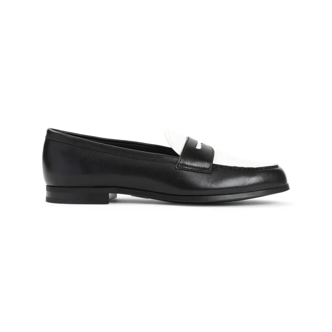 Synthetic Upper Black Lamb Leather Natalie Loafers