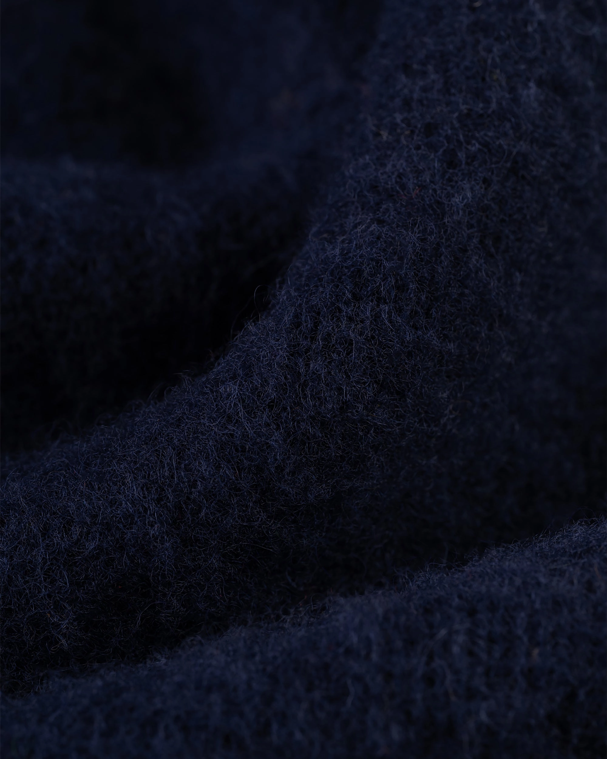 Snuggly Comfort Made-in-Scotland Navy Shaggy Dog Sweater - Classic Fit