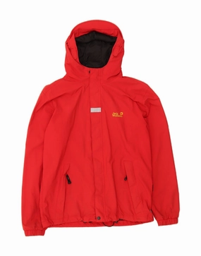 Goggles Denim JACK WOLFSKIN Boys Graphic Hooded Windbreaker Jacket 15-16 Years Red