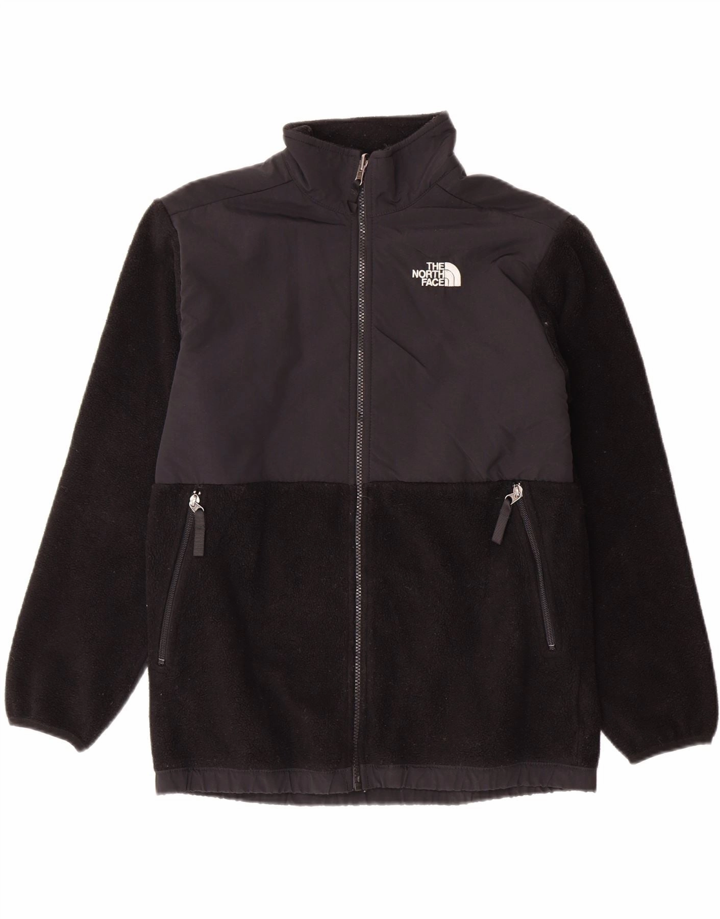 THE NORTH FACE Boys Fleece Jacket 14-15 Years XL Black Colourblock Stay Dry Suggestion