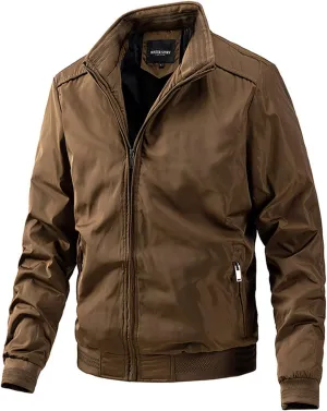 Sport Jackets For Men Cotton Clip Trend Reversible Men's Solid Color Coat Zipper Stand Collar Jacket Jackets