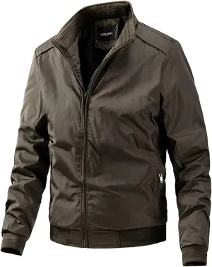 Sport Jackets For Men Cotton Clip Trend Reversible Men's Solid Color Coat Zipper Stand Collar Jacket Jackets