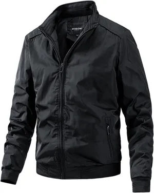 Sport Jackets For Men Cotton Clip Trend Reversible Men's Solid Color Coat Zipper Stand Collar Jacket Jackets