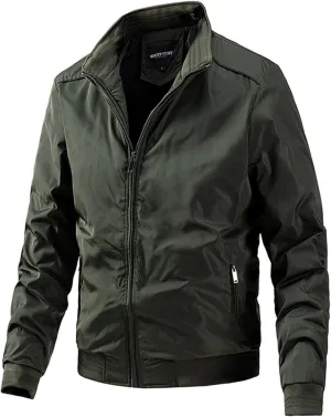Sport Jackets For Men Cotton Clip Trend Reversible Men's Solid Color Coat Zipper Stand Collar Jacket Jackets